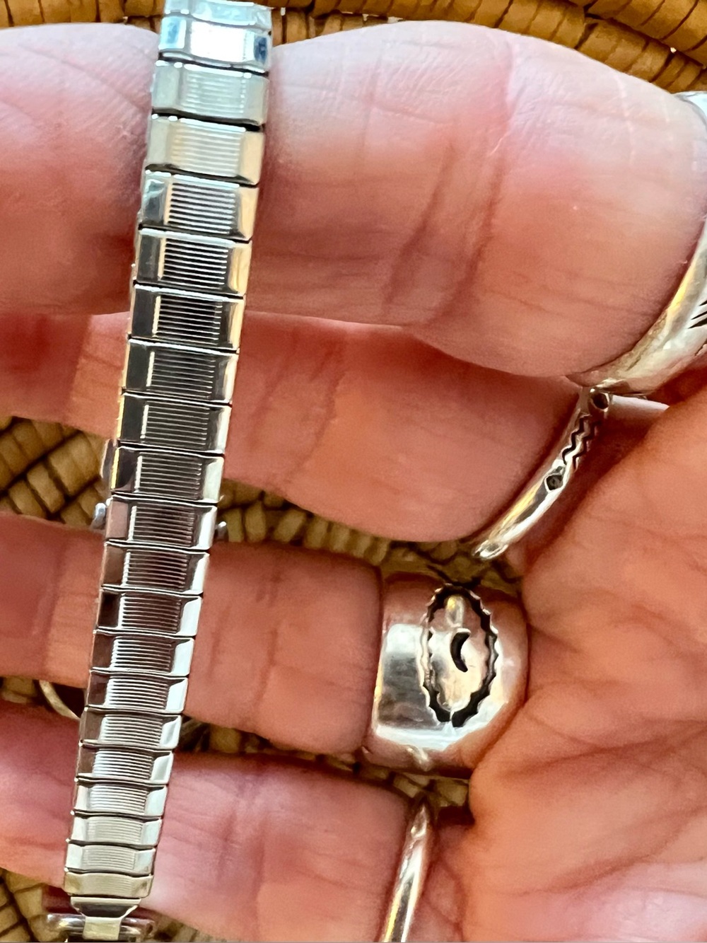 Multicolor Turquoise Inlay Stretch Watch - Picture 5 of 9